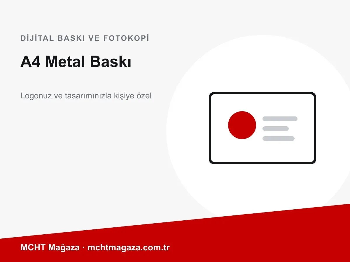 A4 Metal Baskı – kişiye özel dijital baskı