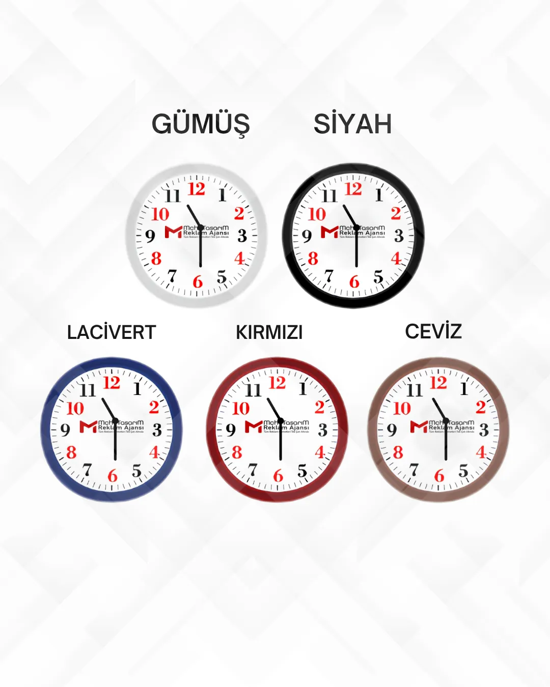 Baskılı Duvar Saati (100 Adet) – kişiye özel baskılı duvar saati
