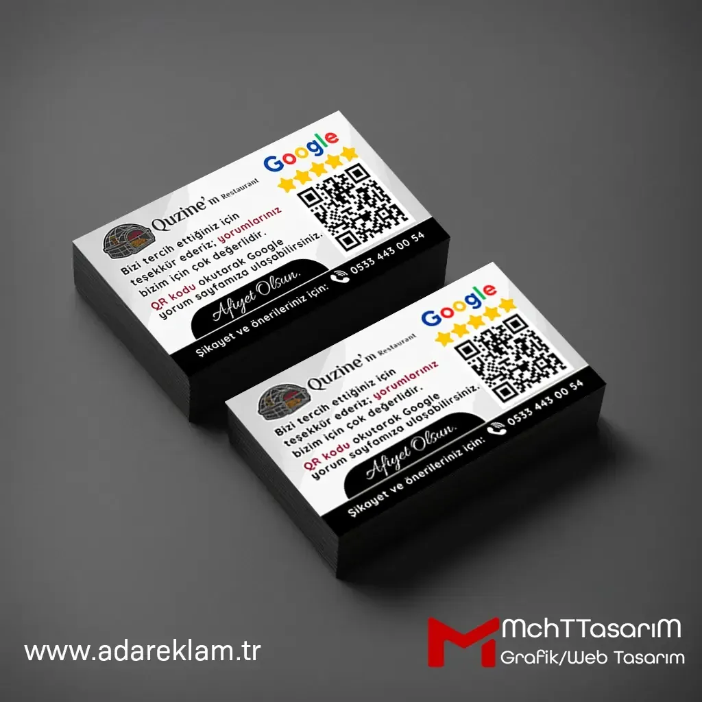 Çift Yön Düz Kesim Kartvizit – 350 gr — görsel 4